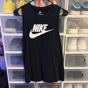 Nike Black Tank with White Logo
